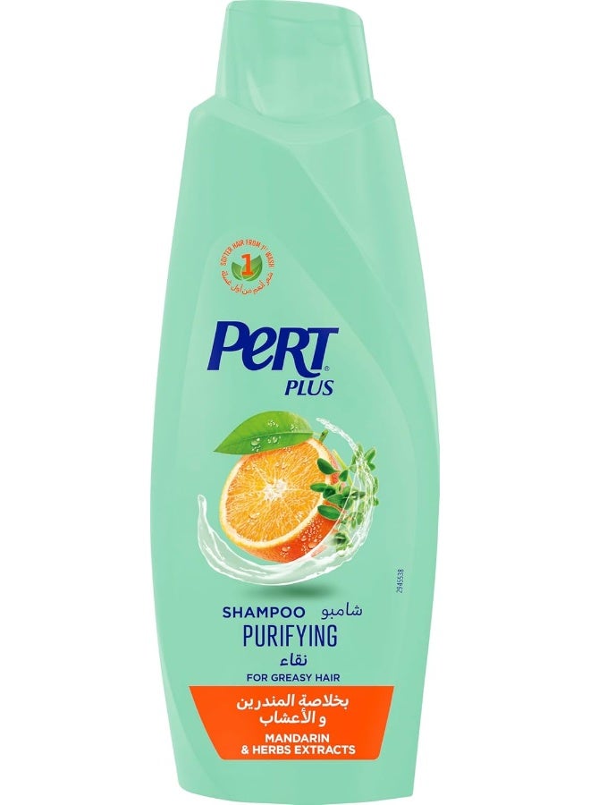 Pert Plus Purifying Shampoo with Mandarin Extract For Greasy Hair 600ml