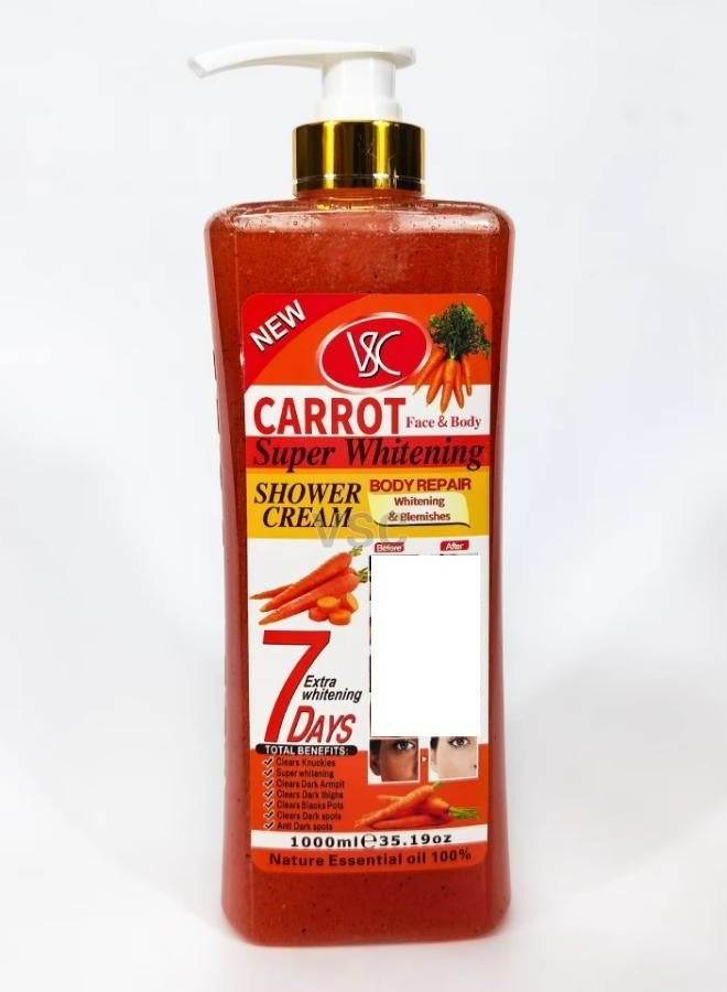 Carrot Super Whitening Shower Cream 1000 ML
