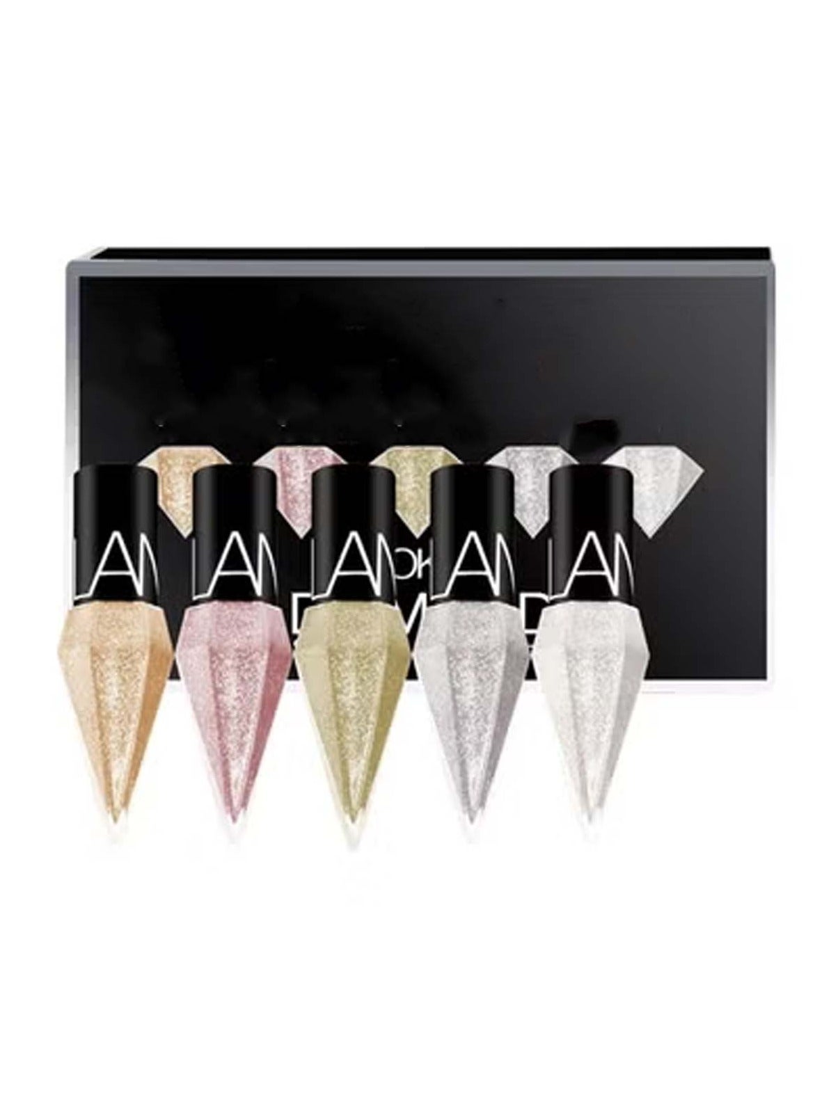 Organic Waterproof Gel Liquid Glitter Eyeliner Assorted 5 pcs