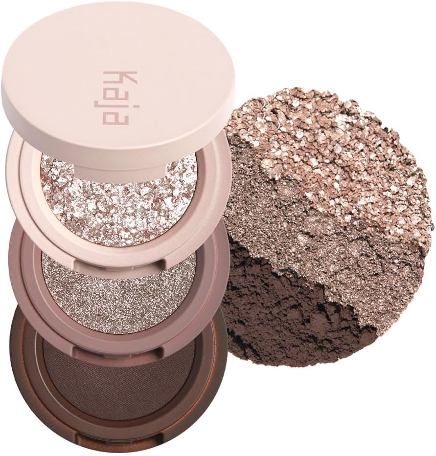 Beauty Bento Eyeshadow Trio - Cold Brew- 3 in 1 Mosaic Chrome Shimmer Matte Eye Shadow Palette - Long Lasting Blendable Pigmented Vegan Cruelty Free Compact Makeup