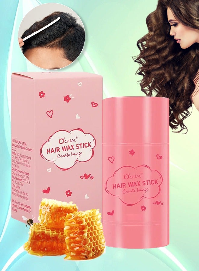 Hair Wax Stick Professional Hair Wax Stick Long Lasting Strong Hold for Perfect Styling Hair Pomade Stick Natural Hair Wax Stick for Wigs Broken Hair Flying and Frizzy Hair Finishing Stick 40g