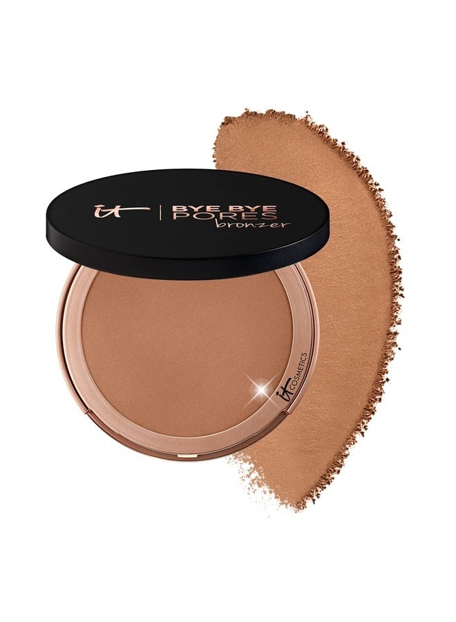Bye Bye Pores Anti-Aging Bronzer, Diffuses Look of Pores + Fine Lines, Sun-Kissed Glow Face Makeup Powder, Oil-Free, Talc-Free, With Hyaluronic Acid – Universal Shade, 0.3 oz