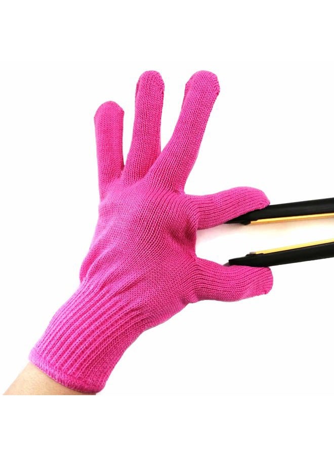 Professional Heat Resistant Glove for Hair Styling Heat Blocking for Curling, Flat Iron and Curling Wand Suitable for Left and Right Hands, 1 Piece, Pink