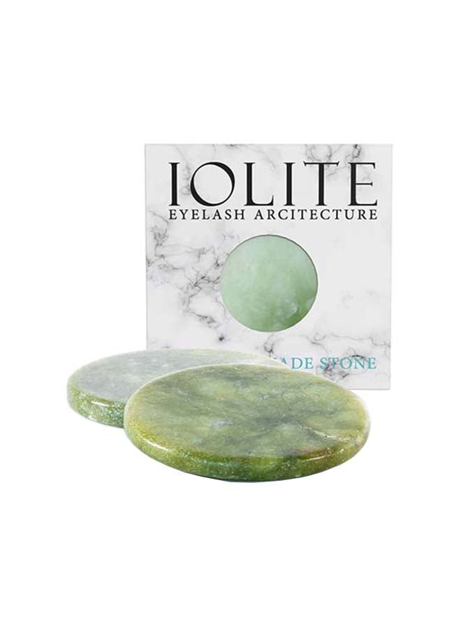 Natural Jade Stone Lash Glue Tile Eyelash Extension Jade Stone Glue Lashes Jade Stone Adhesive Pallet Fake Eye Lash Base IGJS