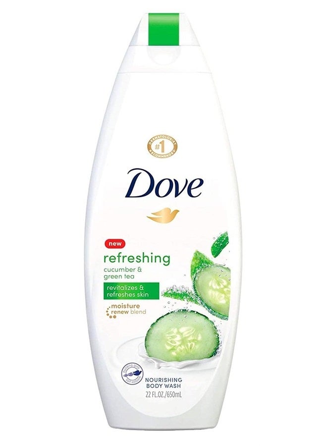 go fresh Body Wash Cucumber and Green Tea 22 oz ( Pack of 6)