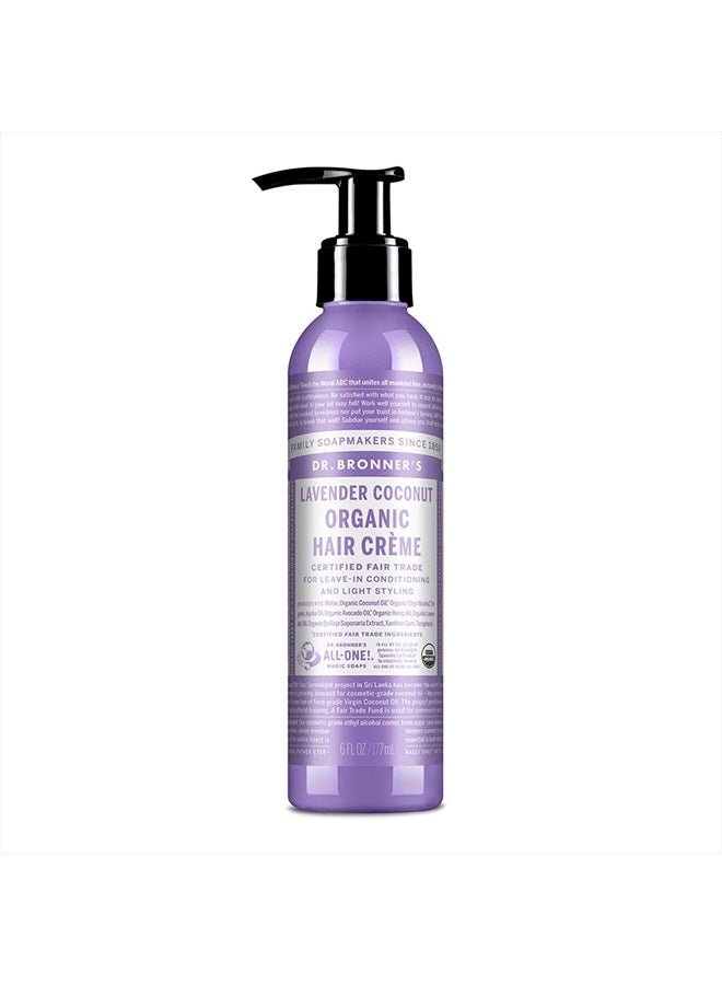 Organic Hair Cr√®me (Lavender Coconut, 6 Ounce)