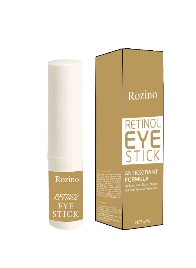 ROZINO Retinol Eye Cream Stick  - Vitamin E Enriched, Hydrating & Firming for All Skin Types, Fast Absorption, Reduces Dryness, for Winter, Autumn
