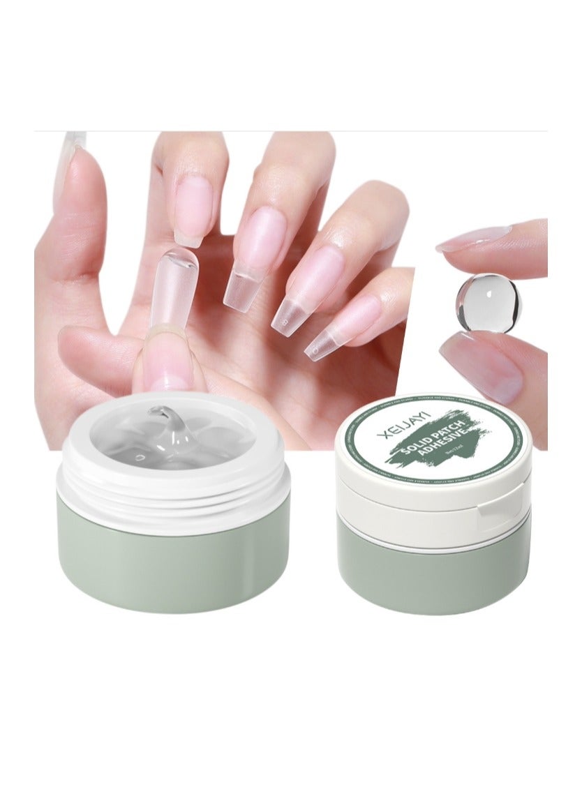 Solid Nail Glue Gel For Press On Nails Acrylic Fake Nails 3D PVC Candy Soft Polish For Nail Strengthening DIY Nail Art Home Salon Use