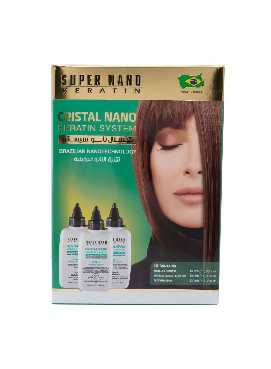 Cristal Nano Brazilian Keratin Kit 3x100ml