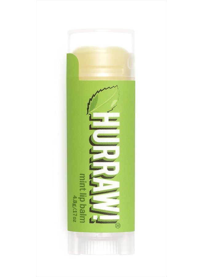 Hurraw! Mint Lip Balm: Organic, Certified Vegan, Cruelty and Gluten Free. Non-GMO, 100% Natural Ingredients. Bee, Shea, Soy and Palm Free. Made in USA