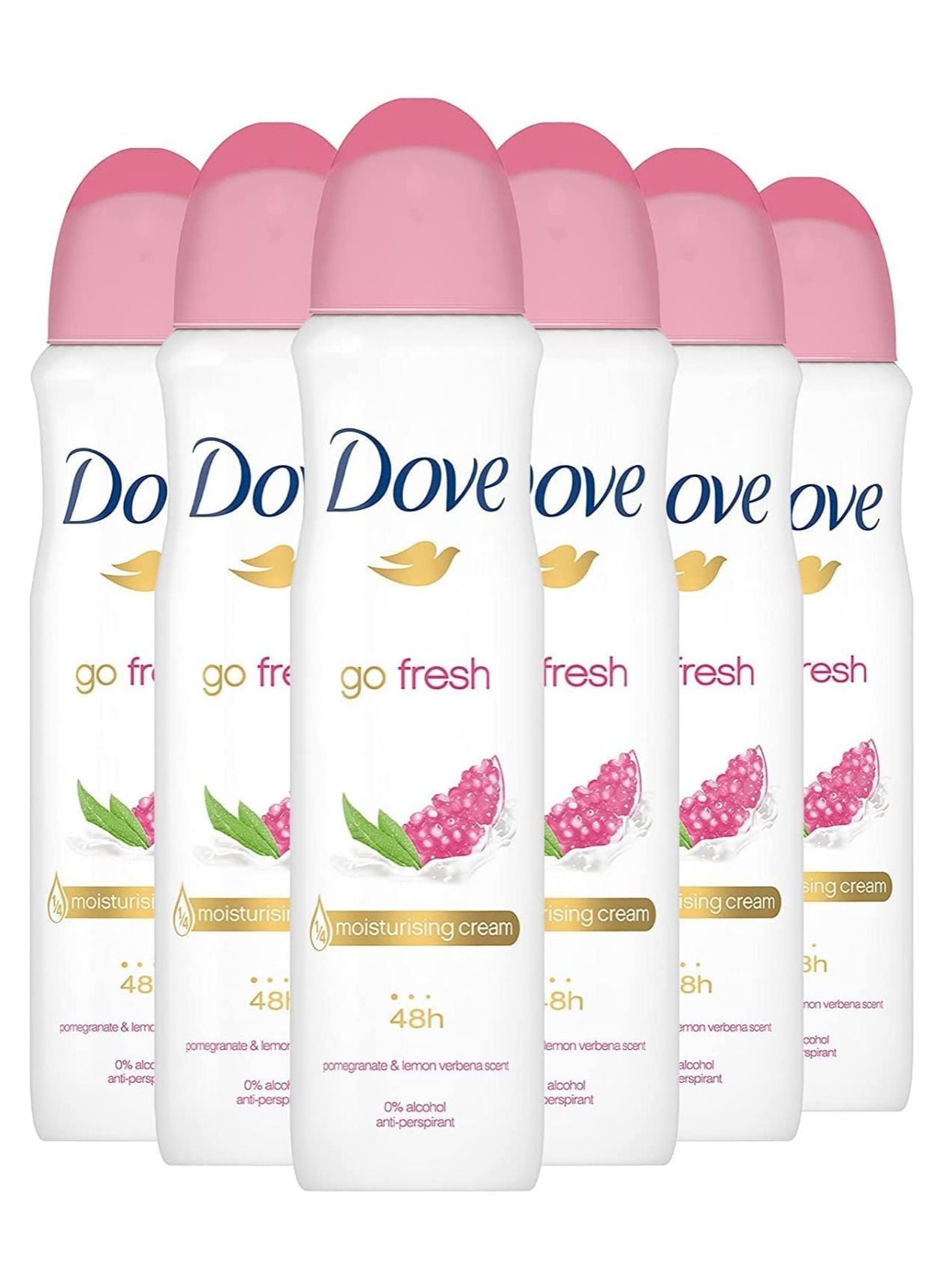 Go Fresh Pomegranate & Lemon Verbena Deodorant Spray, 150ml (Pack of 6)