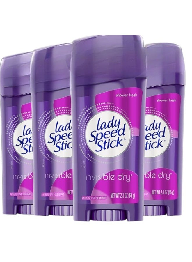 Invisible Dry Antiperspirant Deodorant, Shower Fresh, 2.3oz, 4 Pack
