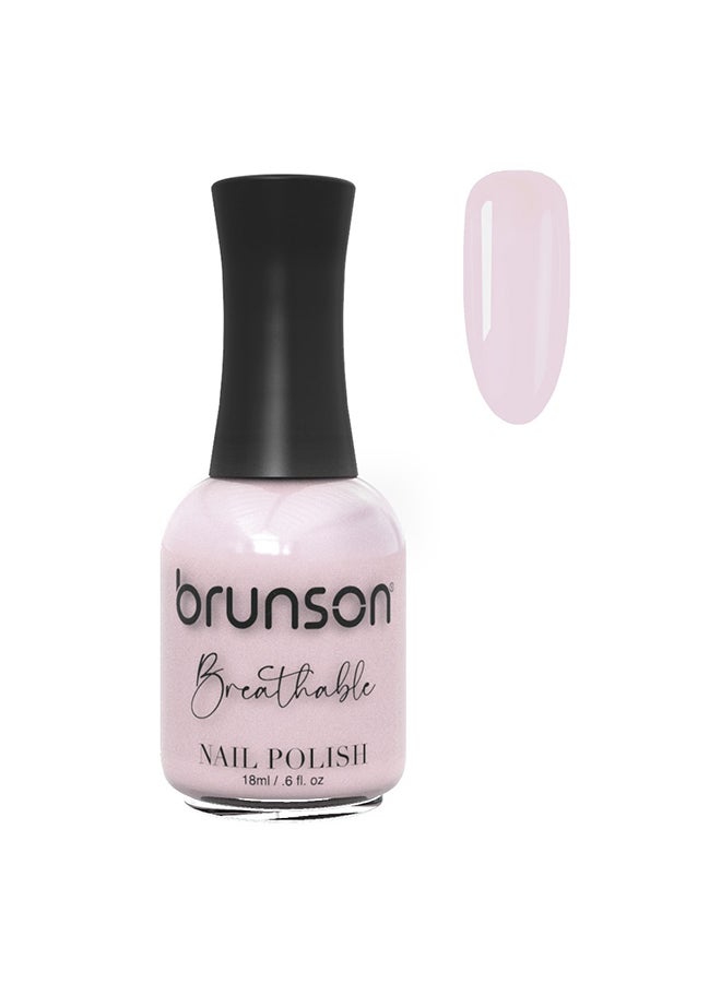 Breathable Nail Polish Halal Nail Lacquer Wudu Friendly Quick Dry Long Lasting But Easy Peel Off Glossy Shine Water Based Nail Paint 18Ml