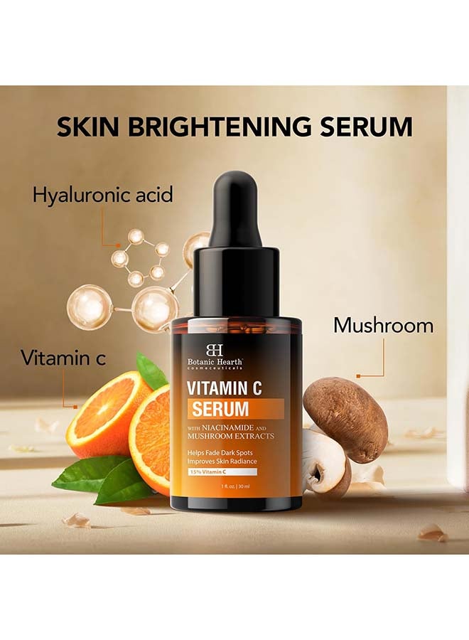 15% Vitamin C Face Serum With Niacinamide, Hyaluronic Acid, Allantoin, Cica, Ferulic Acid And Vitamin E | Targets Dark Spots, Sun Damage, Wrinkles To Brighten And Even Tone Skin| - image 3