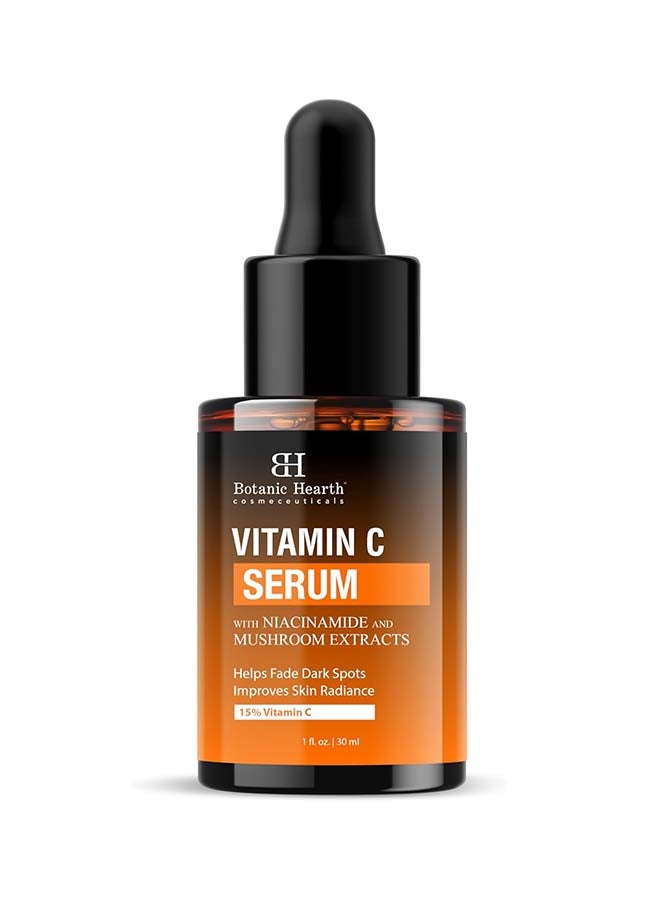 15% Vitamin C Face Serum With Niacinamide, Hyaluronic Acid, Allantoin, Cica, Ferulic Acid And Vitamin E | Targets Dark Spots, Sun Damage, Wrinkles To Brighten And Even Tone Skin|