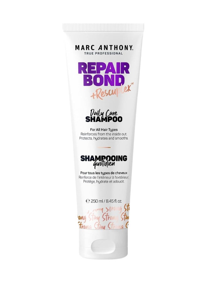 Marc Anthony Repair Bond +Rescuex Daily Care Shampoo, Infused With Bond-Strengthening Ingredients, Reinforcing And Hydrating, 250Ml