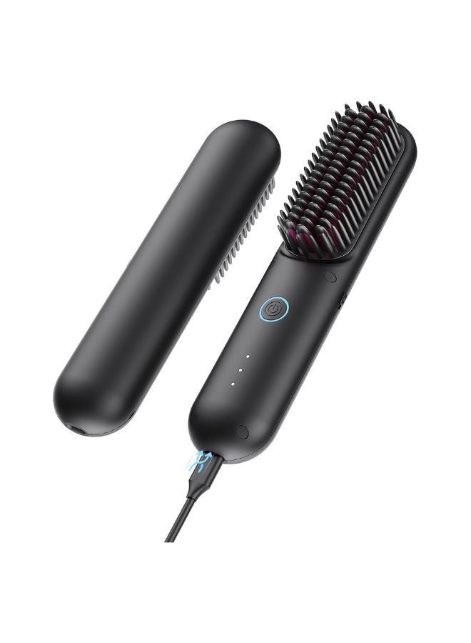 TYMO Porta PRO Cordless Hair Straightener Brush, Dual Power Mode, Black
