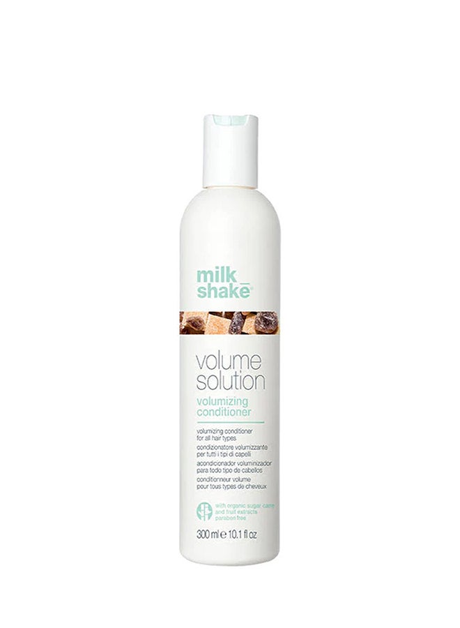 Volume Solution Conditioner – Volumizing Conditioner for Fine & All Hair Types – Paraben-Free Formula with Sugar Cane Derivatives, Milk Proteins & Organic Fruit Extracts for Soft, Light, Long-Lasting Body & Shine, 300ml