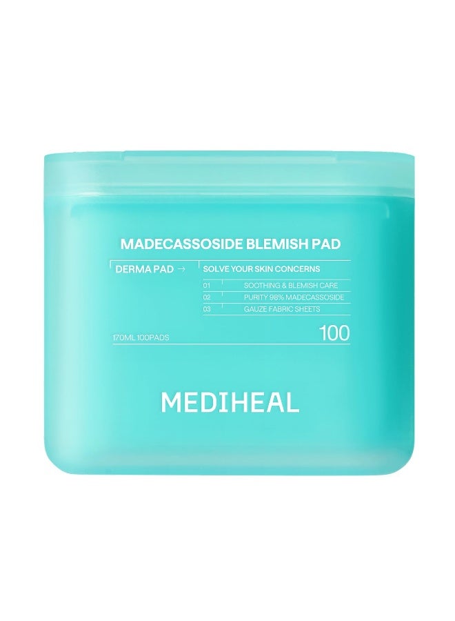 Madecassoside Blemish Toner Pad — Anti-Blemish Face Treatment to Improve Uneven Skin Tone, 100pcs