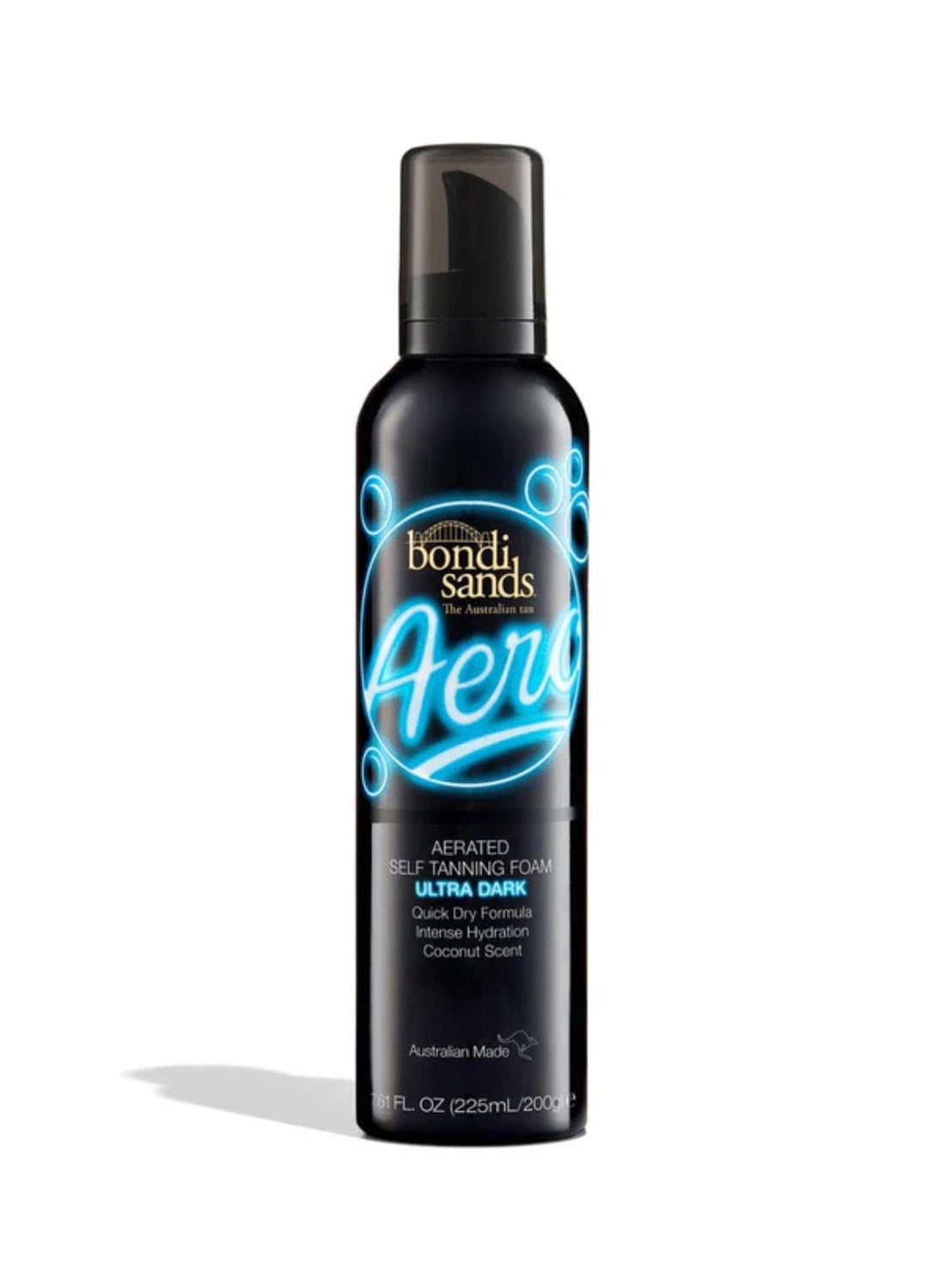 Aero Self Tanning Foam Ultra Dark 225ml | Aerated Lightweight Mousse for Deep Bronze Sunless Tan | Fast-Drying Streak-Free Ultra Dark Self Tanner for Body | Vegan Cruelty-Free Tanning Foam