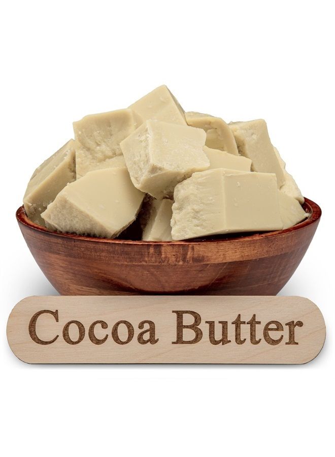Raw Cocoa Butter 5 lbs. Bulk - 100% Pure Natural Unrefined FOOD GRADE Arriba Nacional Cacao Bean, Great For Chocolate Making, Soap, Lip Balm and Moisturizer For DIY Body Butters 80 Ounce (Pack of 1)