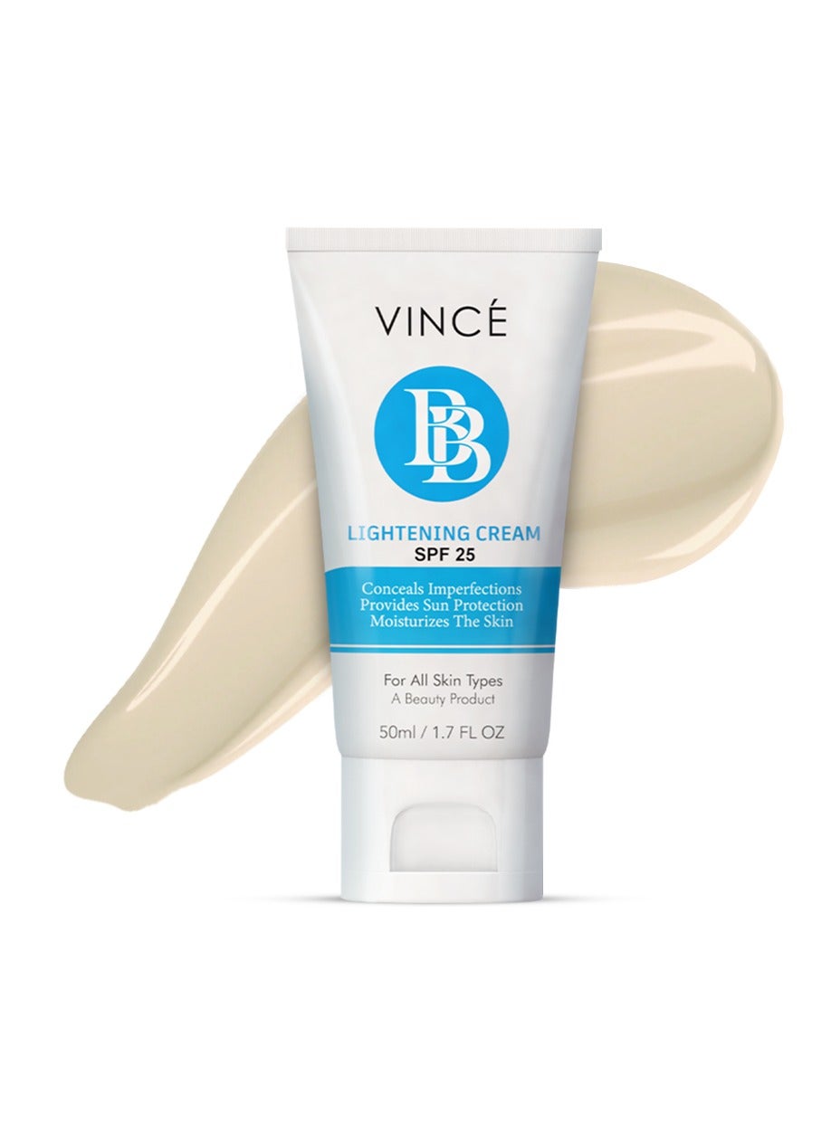BB Cream – Ivory (VBBC 01) – All-in-One BB & Fairness Cream – Hydrates, Primes & Conceals Imperfections for Brighter, Flawless Skin & Natural Coverage – With SPF 25, 50ml
