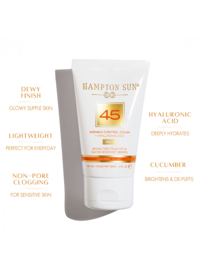 SPF 45 Face Cream 2 oz. | Broad Spectrum Daily Facial Sunscreen Moisturiser with SPF 45 | Lightweight Non-Comedogenic UVA UVB Face Protection Cream | Hydrating Anti-Aging Daily SPF Face Cream - image 2