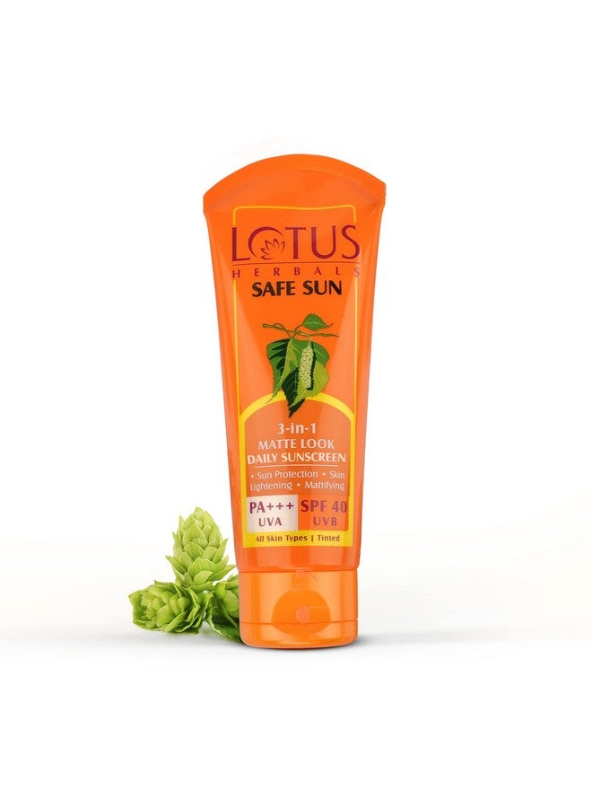 Safe Sun 3In1 Matte Look Daily Sunblock Lotion Spf 40 ; 100G