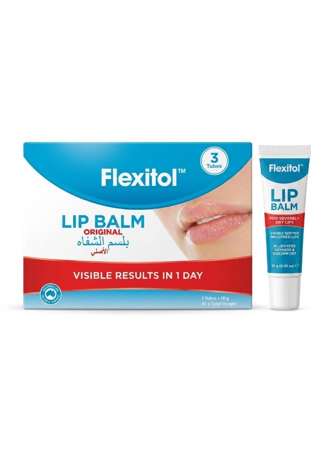 Flexitol Lip Balm Value Pack for Dry Lips Care – 10g (Pack of 3) - image 2