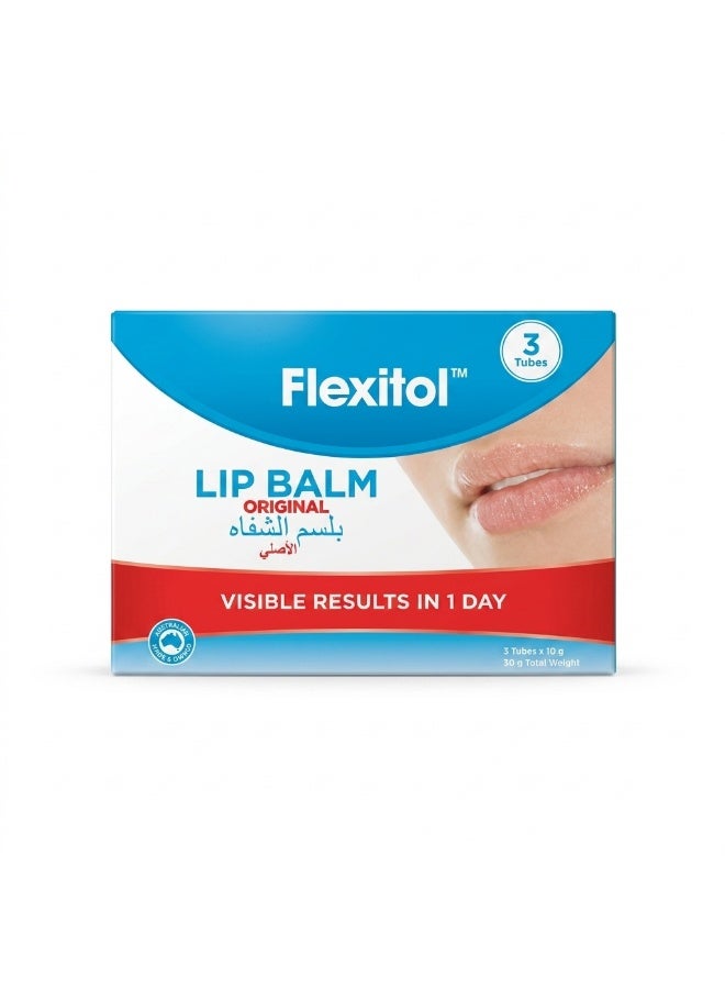 Flexitol Lip Balm Value Pack for Dry Lips Care – 10g (Pack of 3)