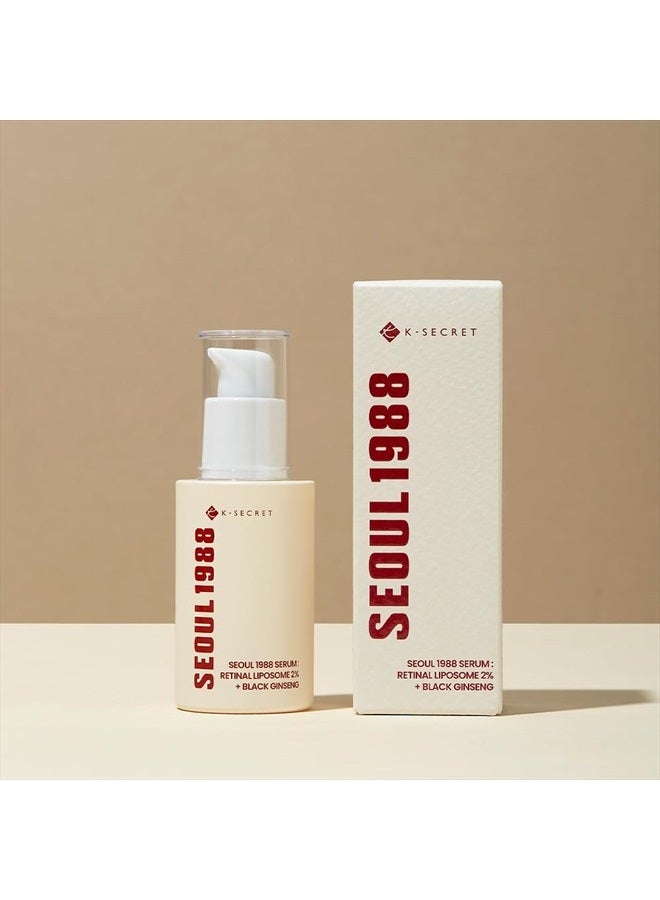 SEOUL 1988 Serum : Retinal Liposome 2% + Black Ginseng, 30ml/1.01fl.oz | 58% Black Ginseng Extract | Retinal serum, Bakuchiol