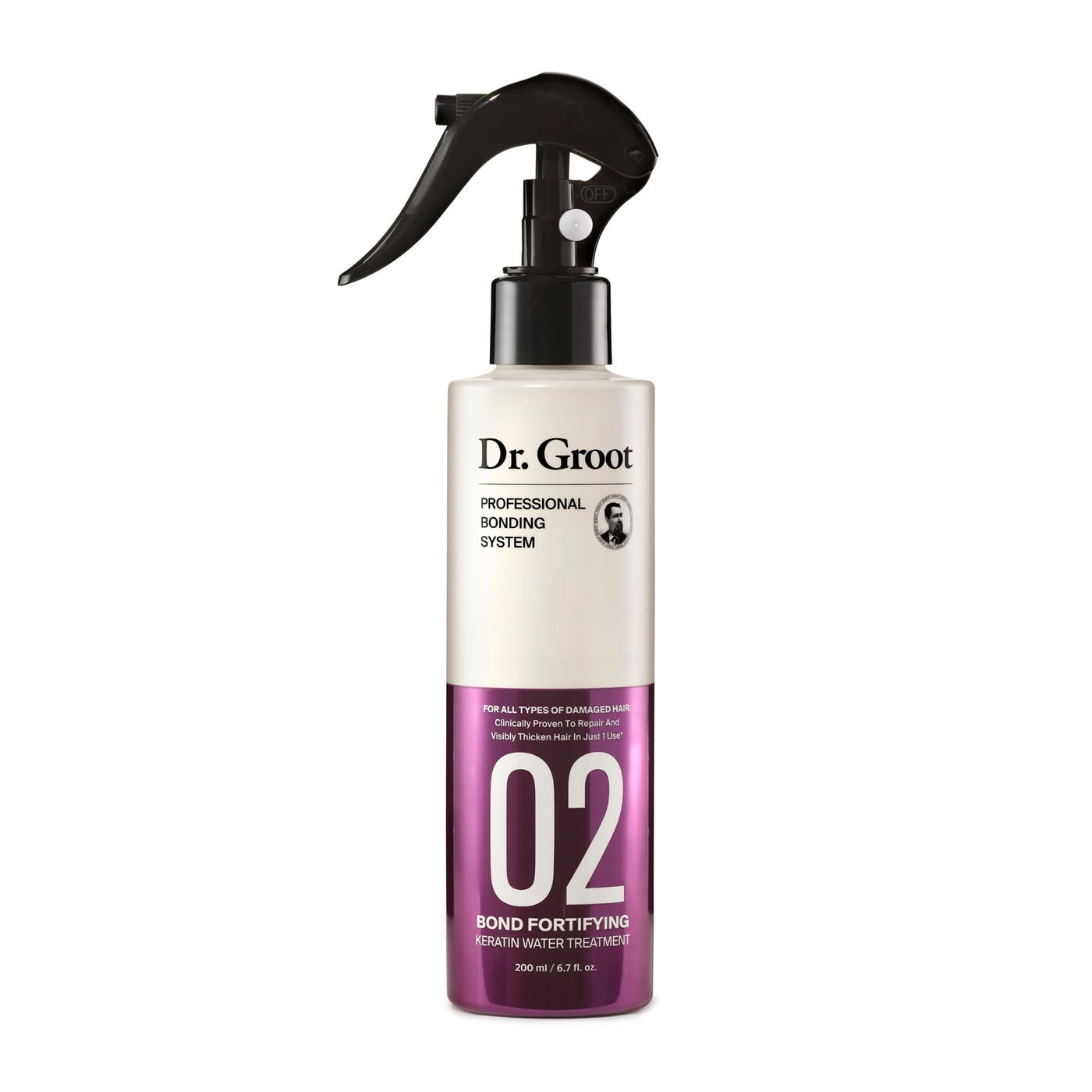 Dr. Groot Bond Fortifying Keratin Treatment, Clinically Proven for Repair and Thickening of Dry, Thin, Damaged Hair - Hair Mask, Glass Hair Effect, Korean Professional Bonding System