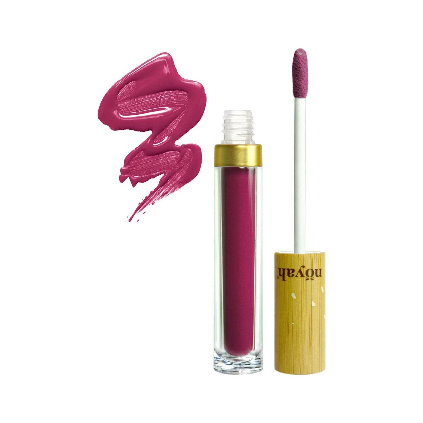 Noyah Clean Natural Lip Gloss, Malbec | Formulated With Coconut Oil, Cocoa Butter & Antioxidant Rich Vitamin-E