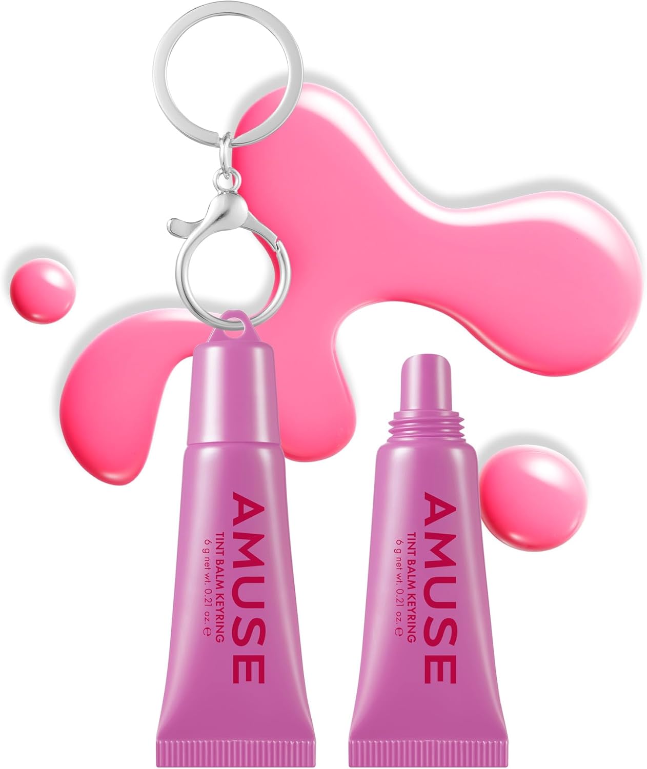 AMUSE Care Tint Lip Balm Keyring - 02 Happy Girl