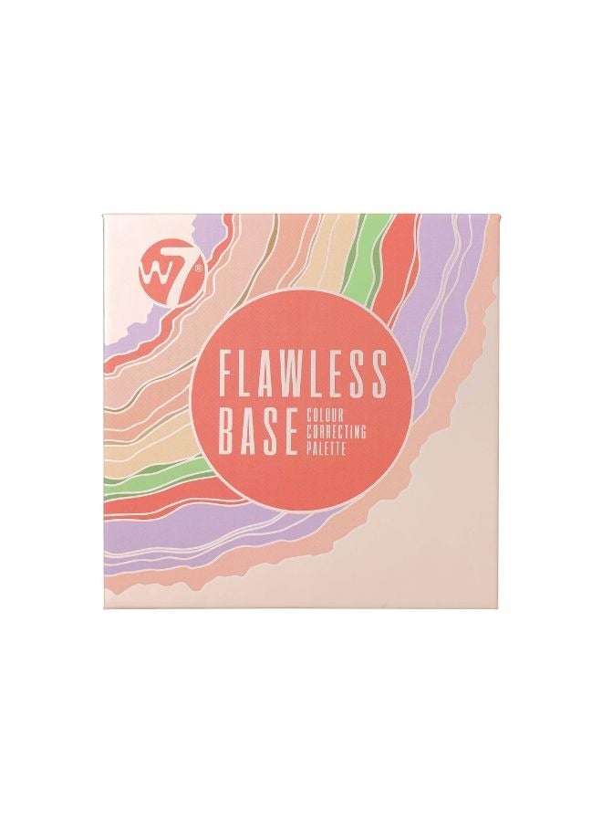W7 Flawless Base Cream Colour Correcting Palette - 7 Shades to Improve Skin Discolouration & Imperfections