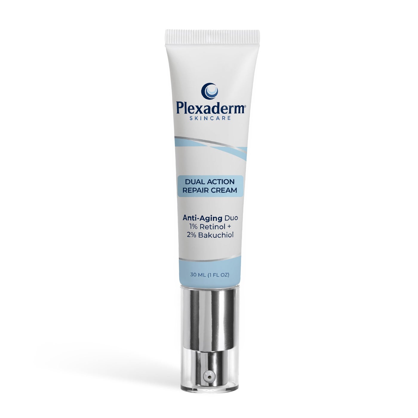 Plexaderm Dual Action Repair 1% Retinol Neck Cream. Anti Aging Cream with Retinol, Bakuchiol, and Hyaluronic Acid to Fight Wrinkles, Neck Lines and Crepey Skin, 1 fl. oz.
