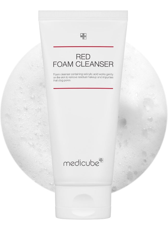 Medicube Red Foam Cleanser Daily Gentle Cleansing Foam Sensitive Troubled Skin Deep Cleansing Excess Sebum 230ml