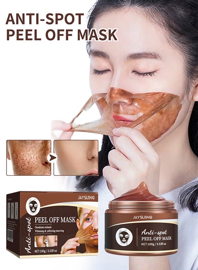 Peel Off Mask, Anti-spot Peel off Mask, Pro-herbal Refining Peel-off Facial Mask, for Exfoliate Clean Dead Skin, Shrink Pores 100g