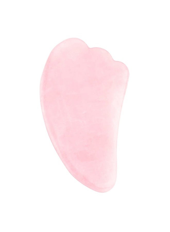 Natural Rose Quartz Stone Gua Sha Scraping Massage Tool, Wing-Shape Healing Crystal Guasha Board Facial Massager Traditional Scraper Tool