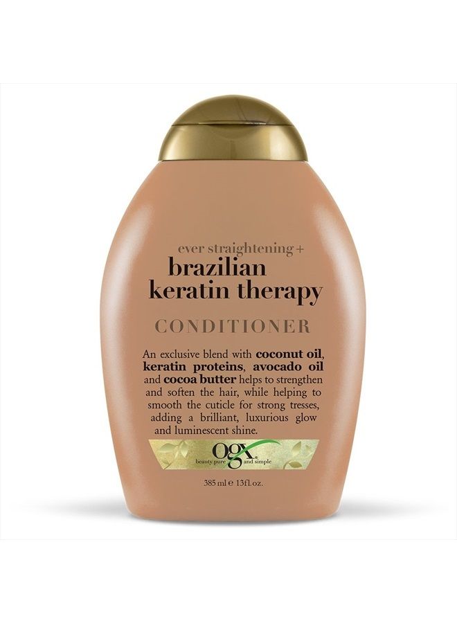 Ever-Straightening + Brazillian Keratin Therapy Conditioner, 13 Ounce