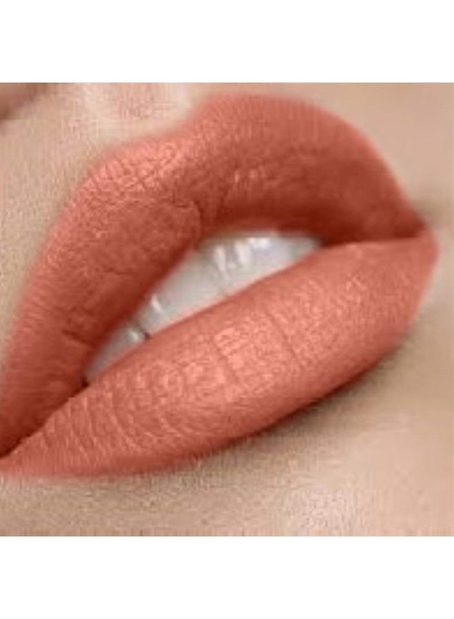 Premium Matte Liquid Lipstick | Sun Kissed | Soft Peach Tinted Nude | Long Lasting | Perfect Texture | Cruelty-Free | Vegan | Gluten Free