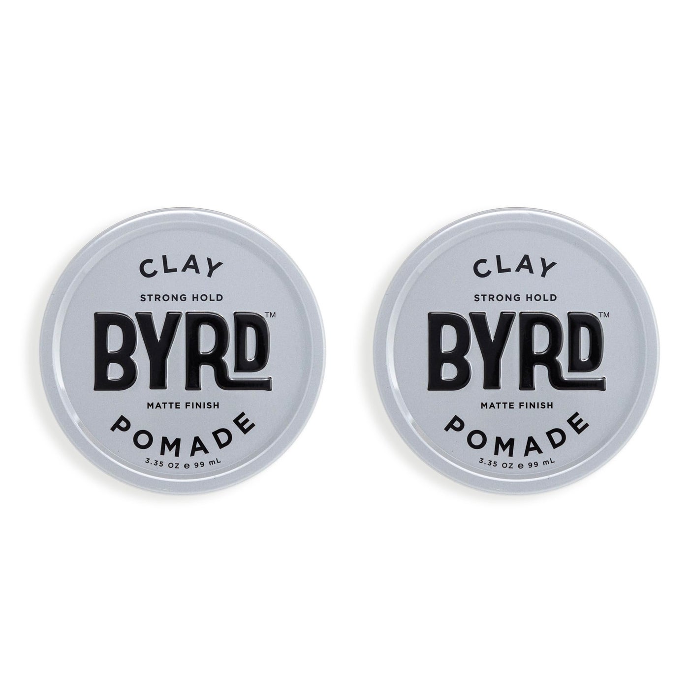 BYRD Hair Clay Pomade 2-Pack â€“ Strong Hold, Ultra Matte Finish, Add Volume and Sculpt to All Hair Types, 3.35 Oz Each (Two Pack)