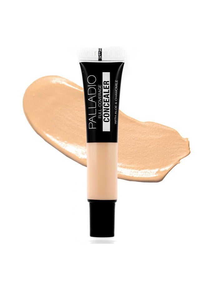 Full Coverage Concealer, Under Eyes Disguise, Creamy Face and Eye Concealer, Evens Skin Tone, Conceals Blemishes, Dark Circles and Fine Lines, Use with Concealer Brush, Vanilla Latte