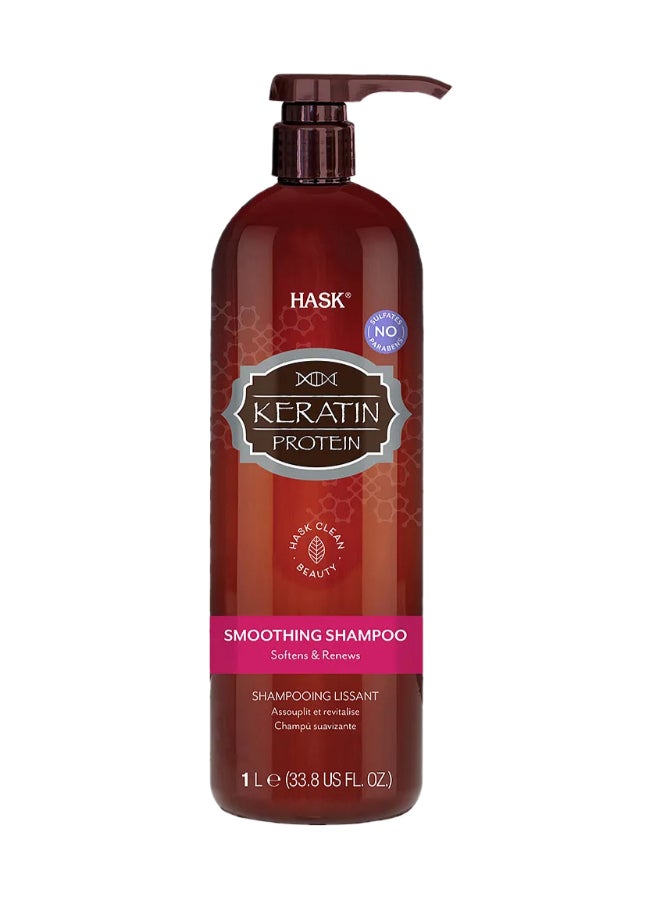 Keratin Protein Smoothing Shampoo for Frizzy & Damaged Hair - Reduces Frizz, Softens & Renews Shine (1 L)