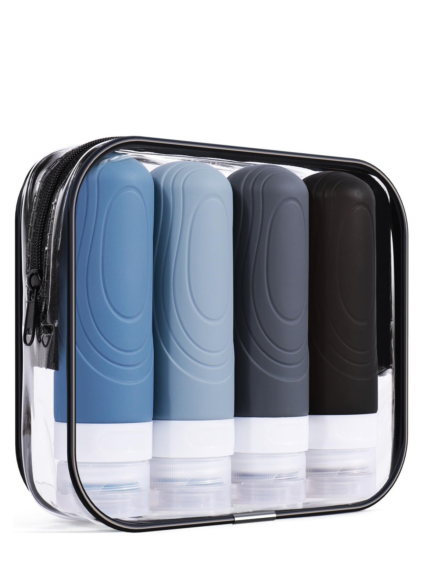 4 Pack Travel Accessories Travel Bottles for Toiletries Travel Containers with Labels 3oz 4 Color Leak Proof Containers for Toiletries Easy to Carry for Travelling Clubs Fitness Business