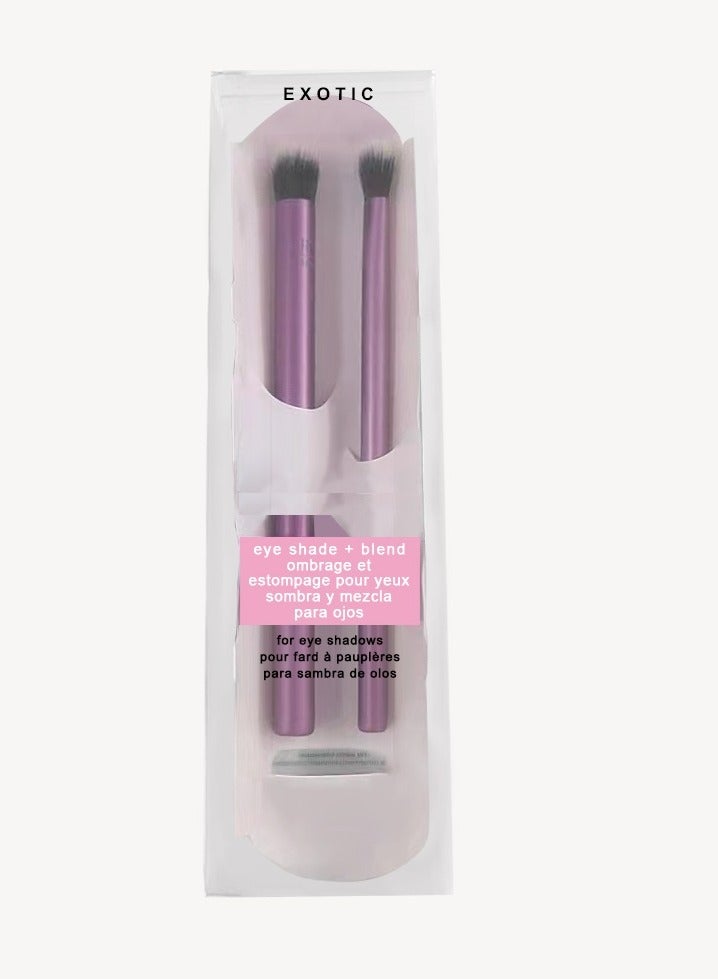 2Piece Eye Shade Plus Blend Brush Set Purple