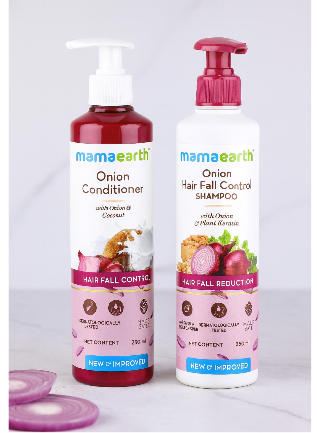 Mamaearth Onion Anti Hairfall Combo (Shampoo and Conditioner)- 250 ml each