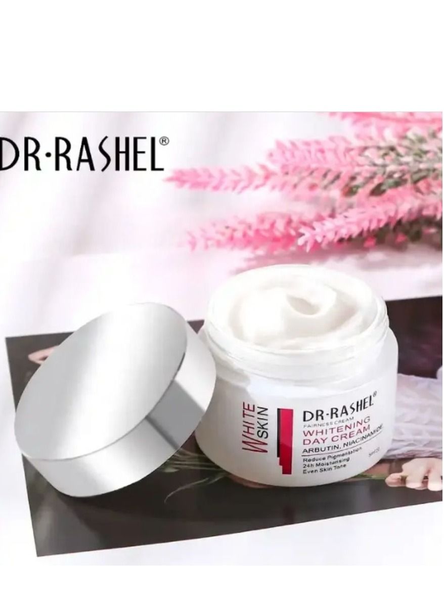 Whitening day cream For Face With Arbutin And Niacinamide White/Pink/Silver 50grams