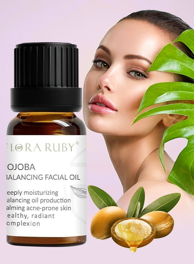 Jojoba Balancing Facial Oil Natural Organic Jojoba Essential Oil for Face and Skin Moisturizing and Nourishing Deeply Moisturizing Balancing Oil Production Reduce Acne Prone Skin Jojoba Oil 15ml
