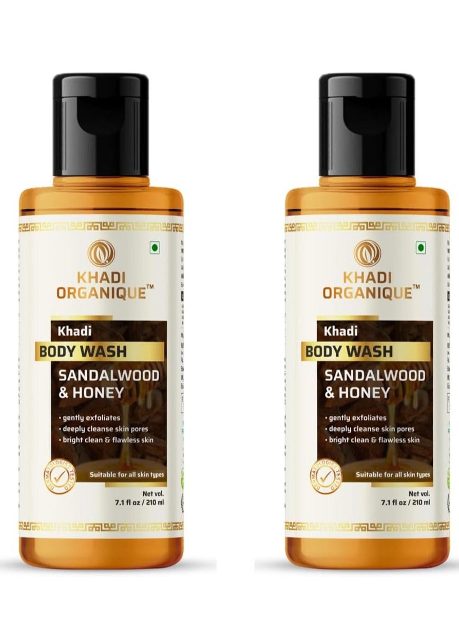 khadi ORGANIQUE Sandalwood & Honey Body Wash (2 x 210 ml)